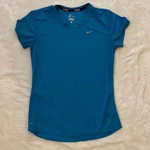 Nike turquoise dri-fit running top size S